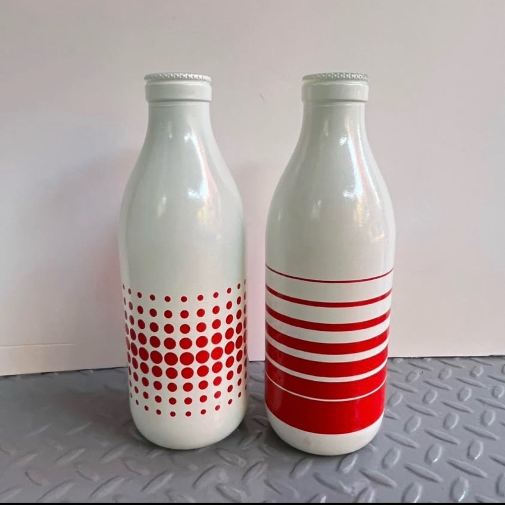 (2) Vintage Italian Milkglass Jugs -Decor